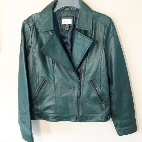 Neiman Marcus Jackets & Blazers - Neiman Marcus | Asymmetric zip lamb skin jacket